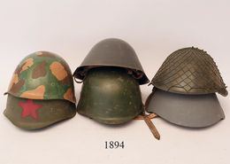 Konvolut 6 Stahlhelme