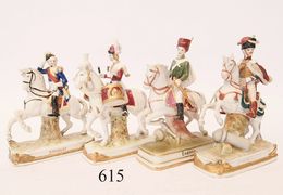 4 napoleonische Reiterfiguren