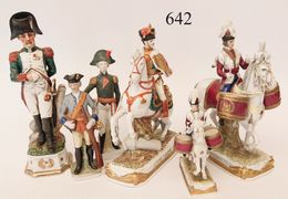 Konvolut 6 Porzellanfiguren